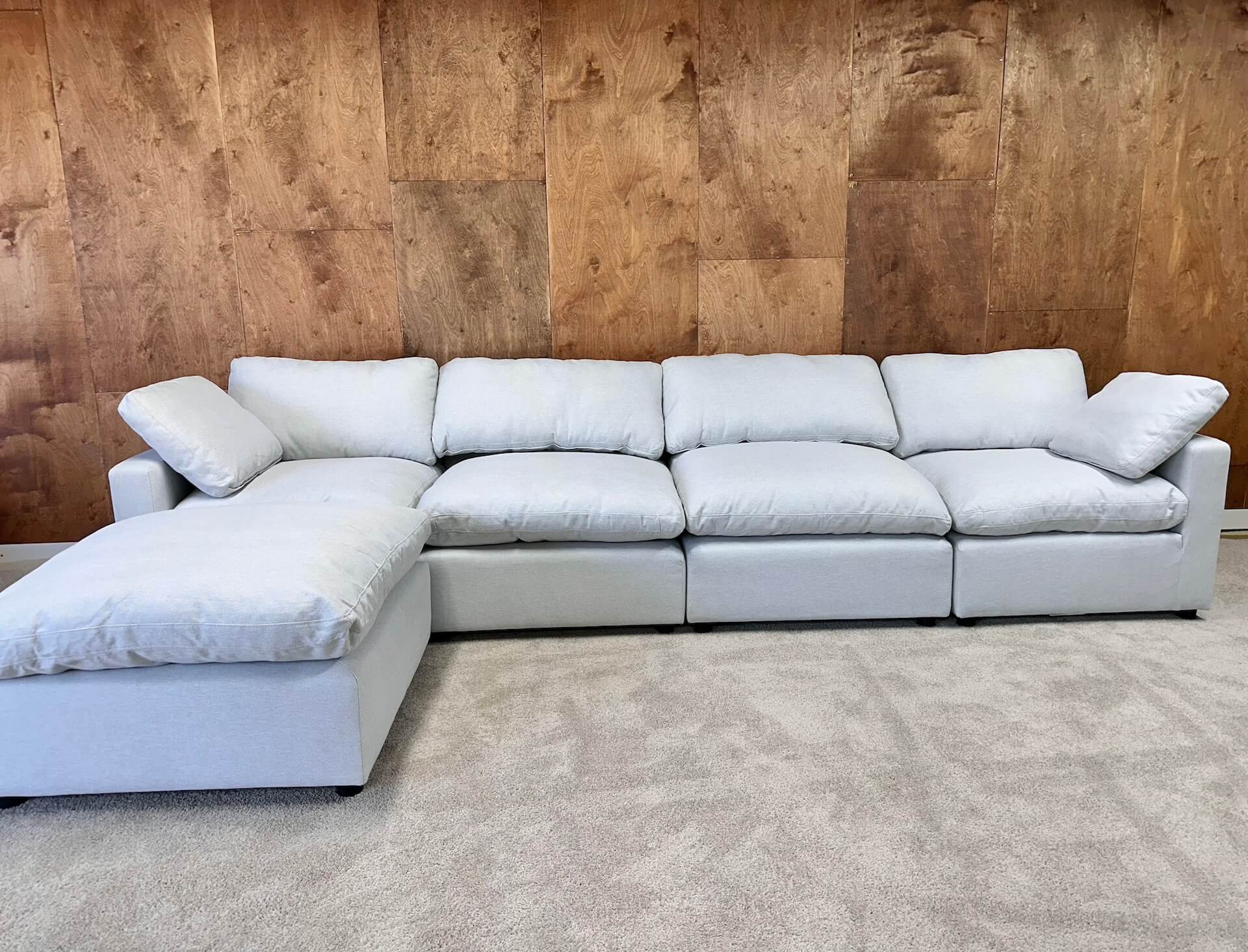 Light Grey 5-Piece Cloud Sectional