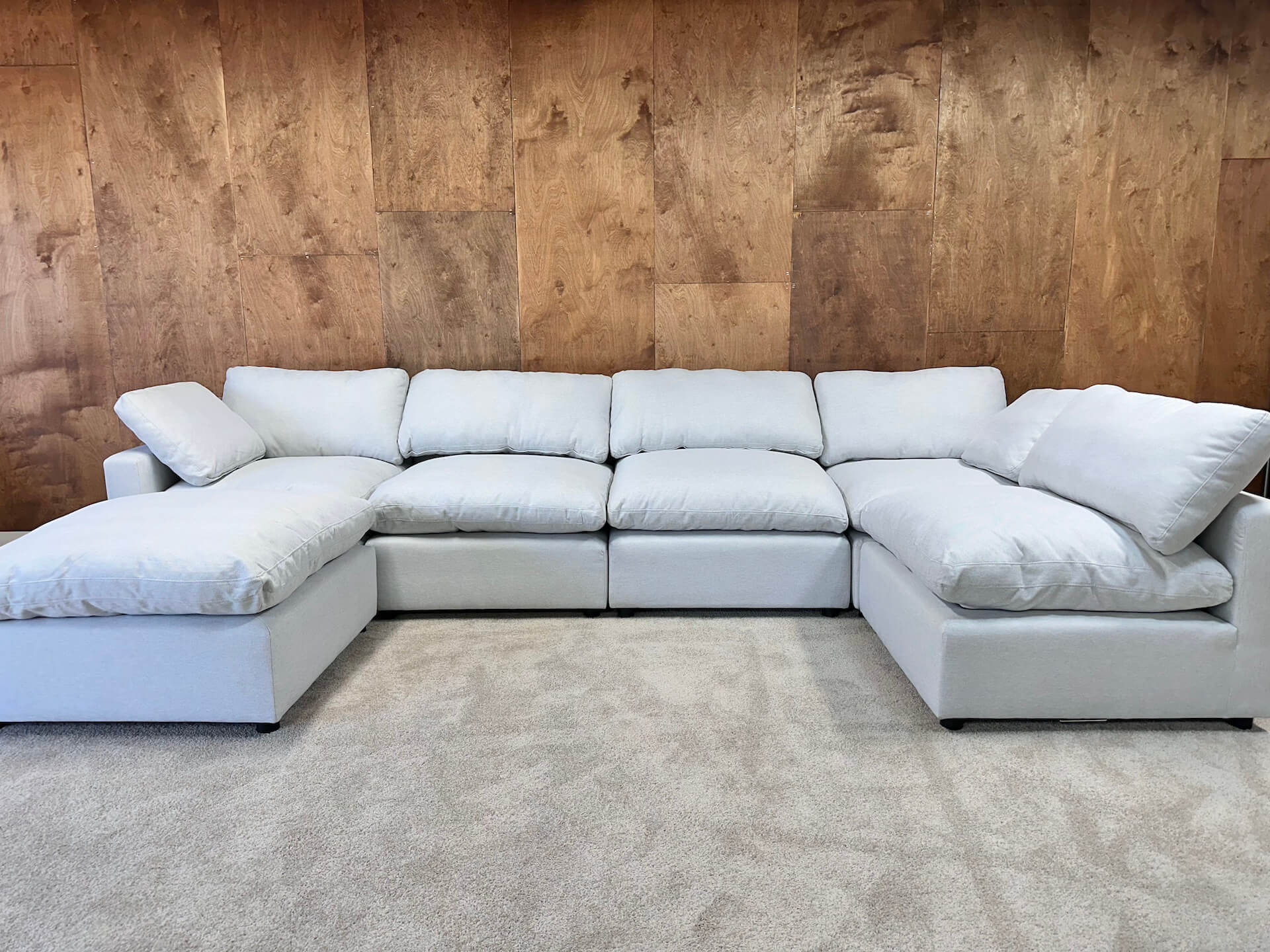 Light Grey 6-Piece Cloud Sectional