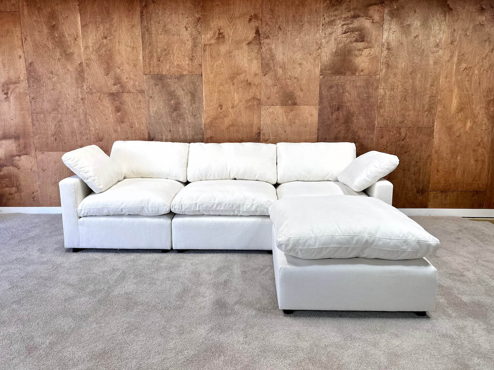 White 4-Piece Cloud Sectional