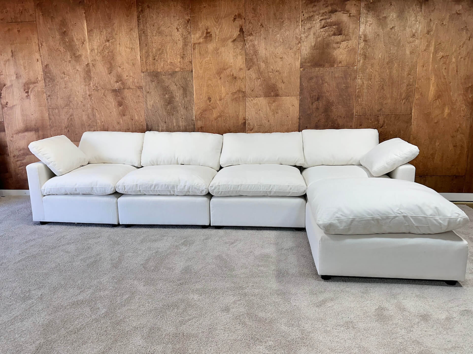 White 5-Piece Cloud Sectional