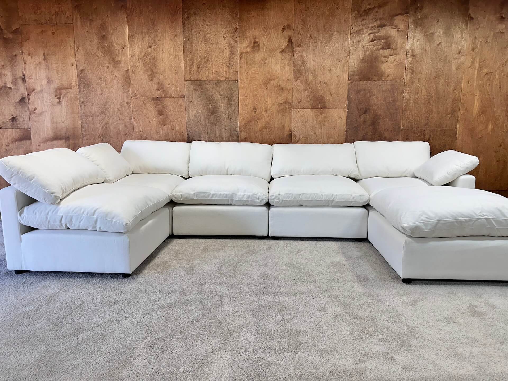 White 6-Piece Cloud Sectional